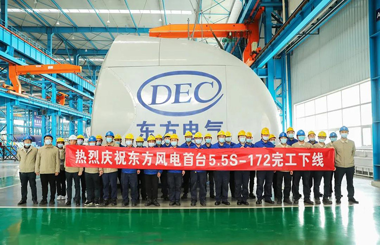 開啟“6MW時代”！國內(nèi)陸上單機(jī)容量最大風(fēng)電機(jī)組下線